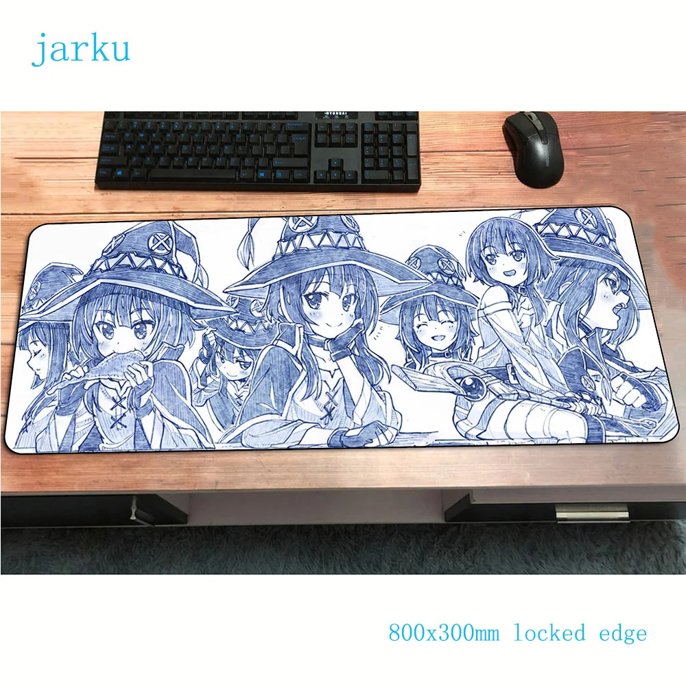 Красивый игровой коврик для мыши megumin 800x300x2 мм нетбука на стол|Коврики мышей| |