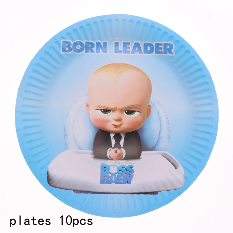 plates 10cps 40 шт. Детские Boss вечерние декоративные тарелки салфетки для стаканчиков вечерние принадлежности Посуда для вечеринки на день рождения Декорации для детей - Цвет: plates 10cps