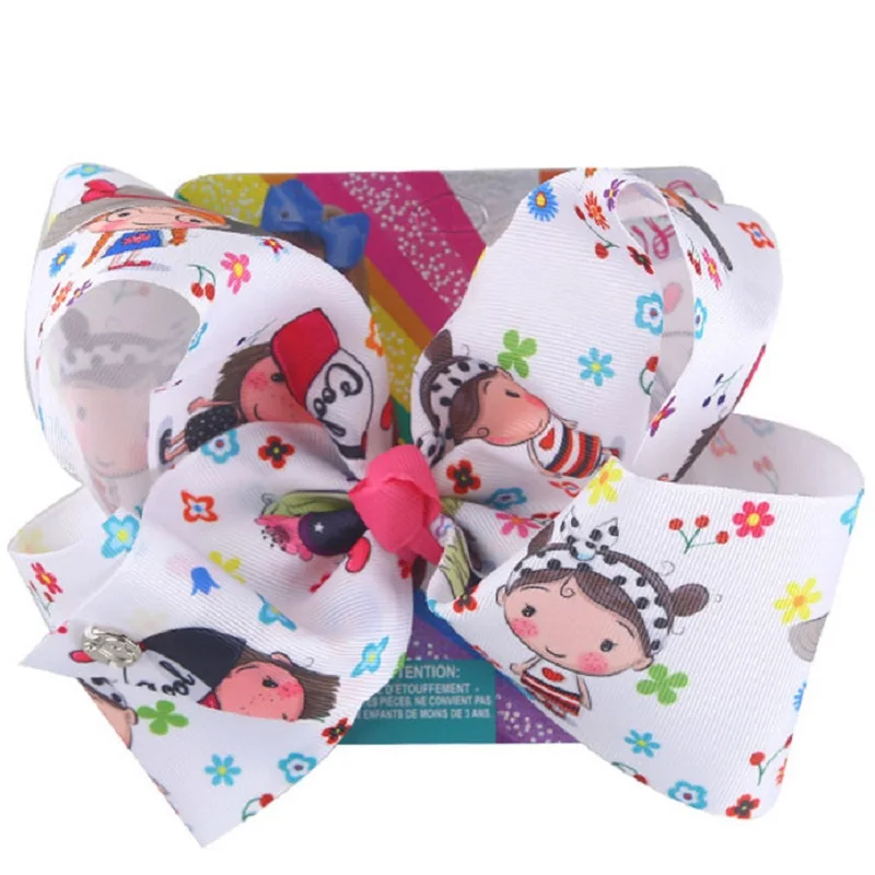

8" Large Jojo Hair Bows with Clips for Kids Unicorn Cute Cartoon Girl Heart Hairpin Handmade Hairgrips Party Hair Accessories