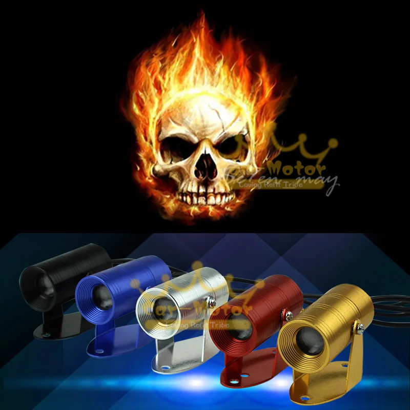 Новый Горячая Распродажа 3D пламенный призрак Райдер череп логотип мотоцикла