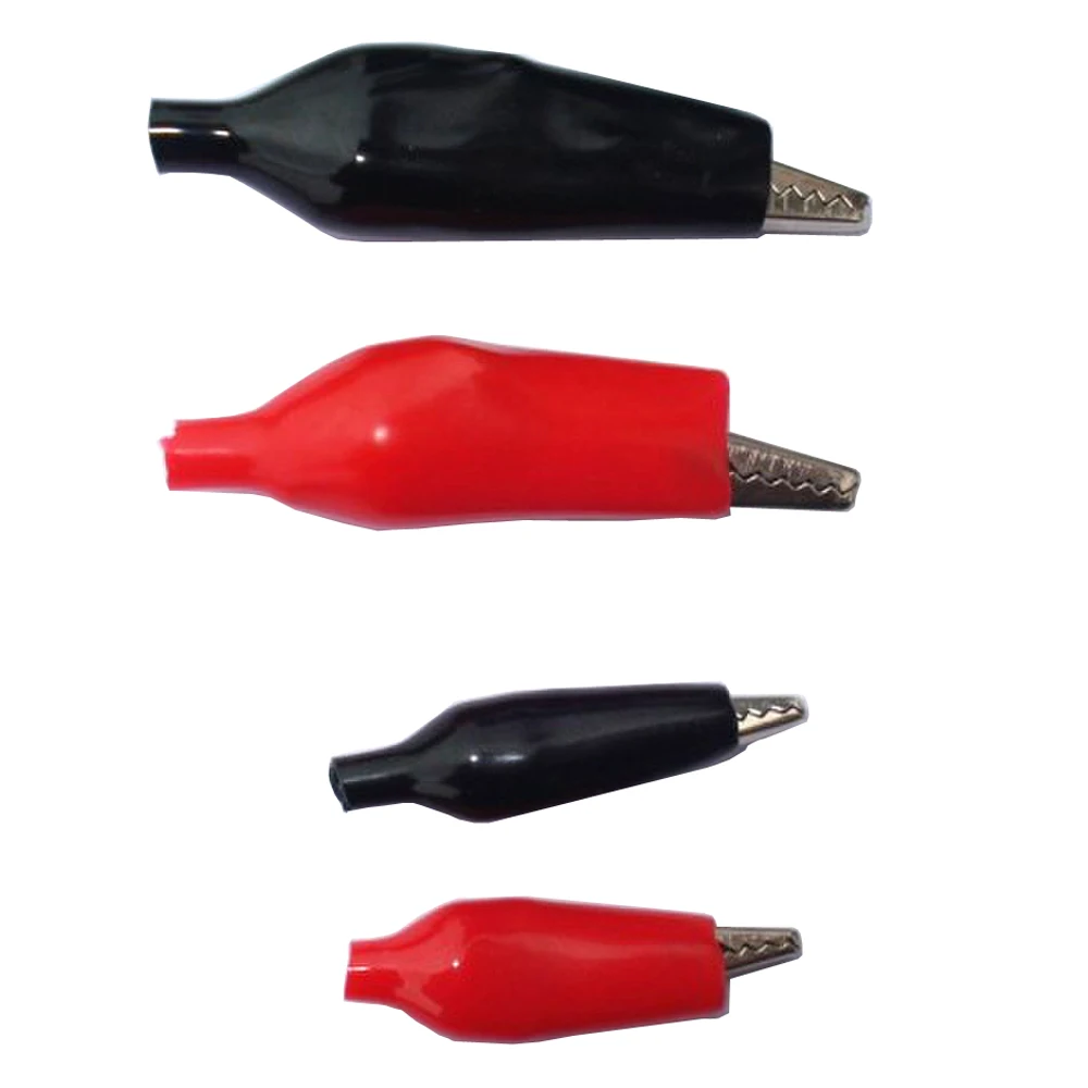 

Hot 100,50,20Pcs Croc Clip for Test Leads Black / Red Crocodile Clips S UK