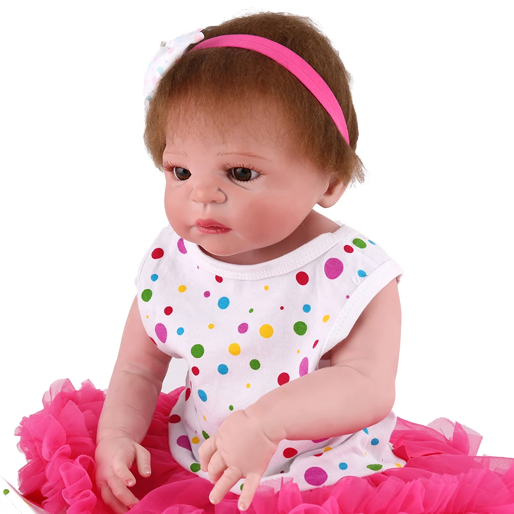 Kaydora 55 см силиконовая кукла реборн для всего тела платье принцессы куклы игрушки