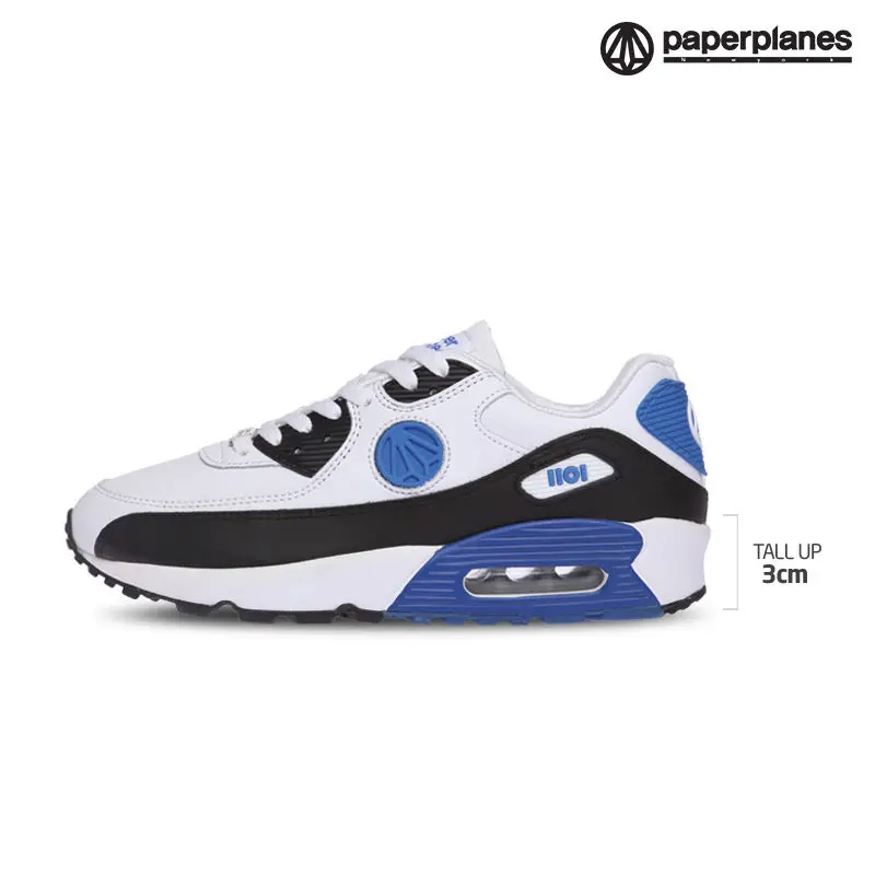 Paperplanes 1101 белые черные кроссовки на шнуровке для прогулок и тренировок|sneakers