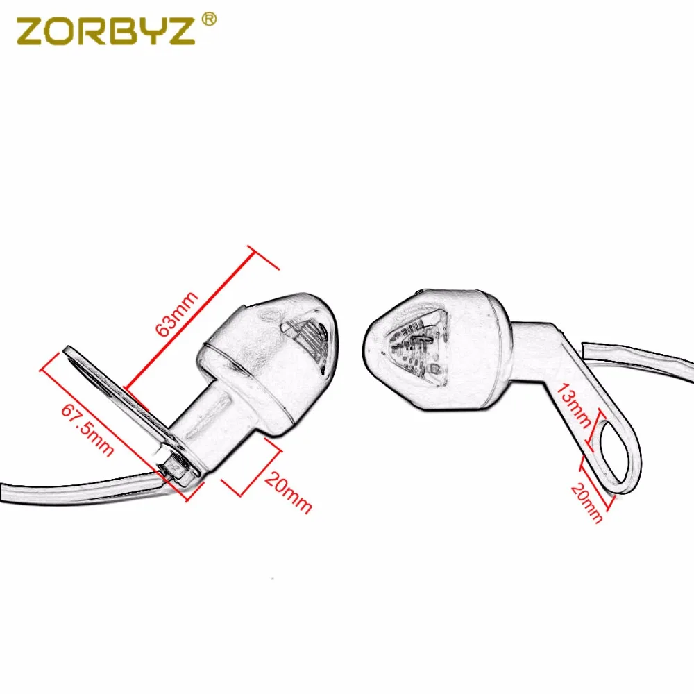 ZORBYZ хромированный светодиодный задний поворотный сигнальный фонарь держатель