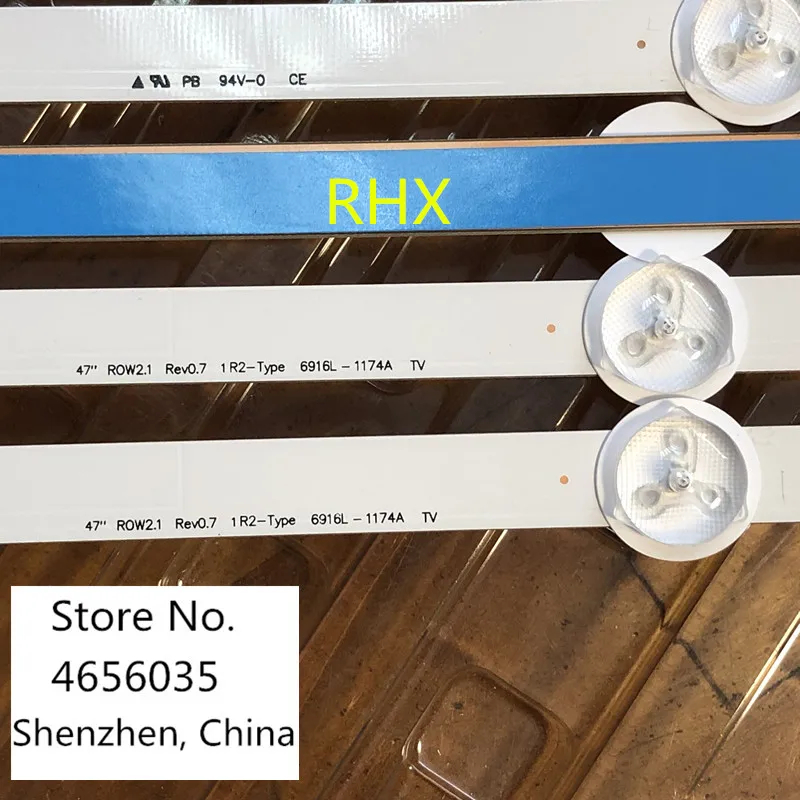 12 шт./лот 100% новая светодиодная лента ДЛЯ ЗАМЕНЫ телевизора для LG 47 "ROW2.1 LC470DU