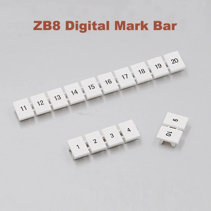 Цифровой маркер ZB8 Клеммная колодка на Din рейку UK6N URTK/S bornier mark bar клеммы для