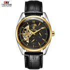 TEVISE автоматические механические мужские часы Tourbillon из водонепроницаемого материала и лунной фазой, мужские часы световой мужской кожаный мужской час 2021
