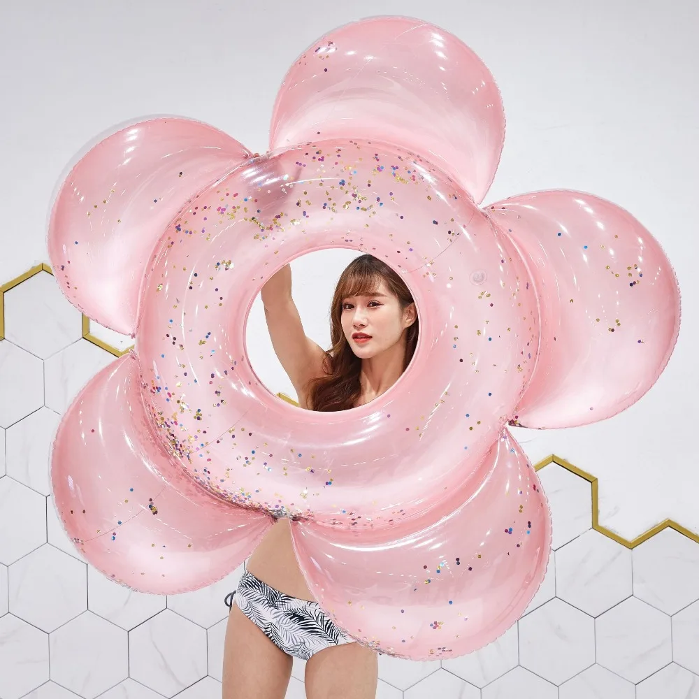 

2019 блестящее надувное кольцо для купания в виде подсолнуха, поплавки для бассейна из розового золота, игрушки для воды, популярный женский к...