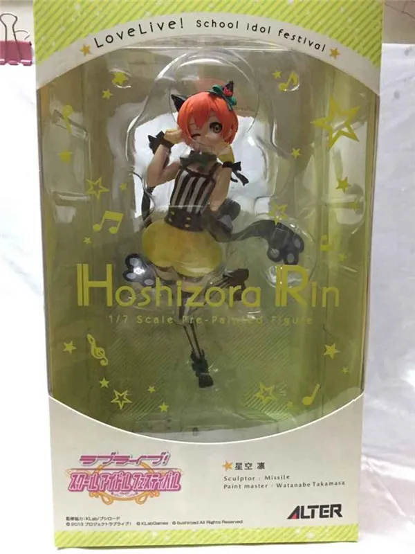 Alter Love Live Figuras Lovelive School Idol Festival Hoshizora Rin Cat ПВХ фигурка модель игрушки Neko Brinquedos 23 см|toy