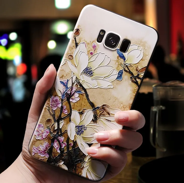 Чехол для Samsung A70 3D рельефный Мягкий силиконовый чехол на заднюю панель телефона