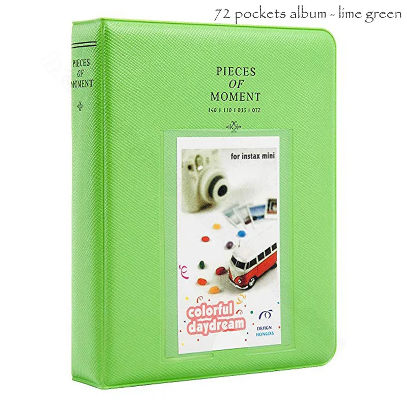 72 Photos Lime Green Альбом для пленки Fujifilm Instax Mini 8 8+ 9 70 7s 25 26 50s 90, Pringo P231, Instax Share SP-1 SP-2, Polaroid PIC-300 Z2300 - Цвет: 72 Photos Lime Green