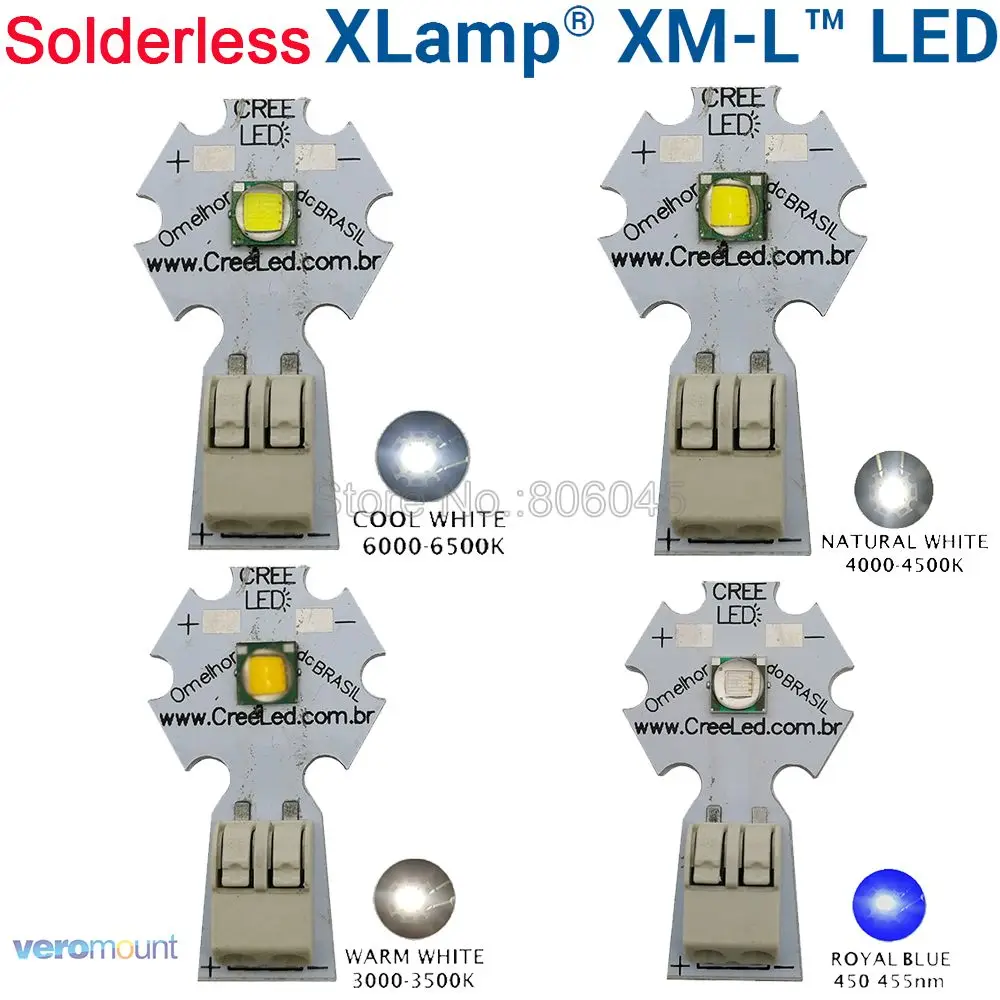 CREE XML XM L T6 10 Вт Холодный белый нейтральный теплый королевский синий светодиодный