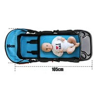 Foldable Twins Baby Carriage Lightweight 96KG Two Kids Stroller with 8 Wheels  Mosquito Net Adjust Seat Children Pram