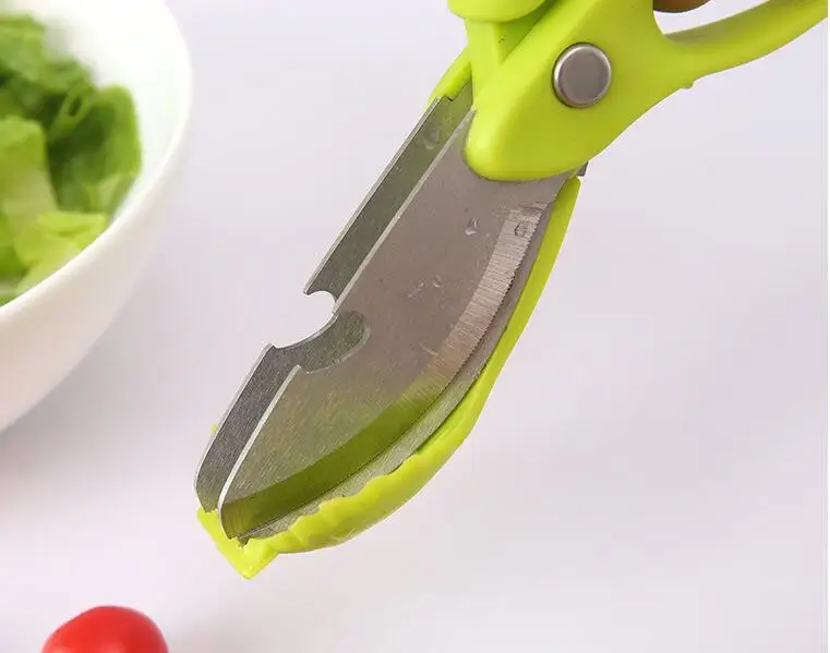 Двойной кухонный слой ножницы для салата фрукты овощерезка резак Удобная ломтерезка для приготовления салата Чопперы нож для зелени инструмент