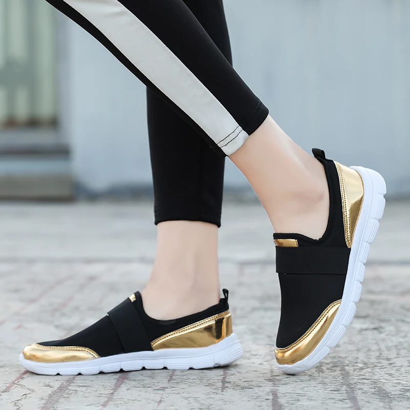 2019 Plus Size Running Shoes Women Outdoor Walking Sneakers Female Slip on Jogging Footwear Sapatos Mulher Zapatos Mujer |