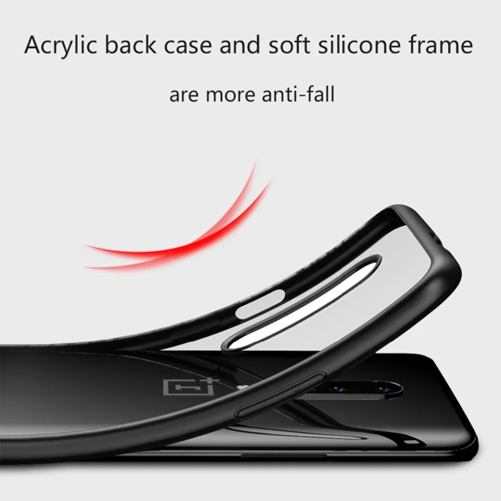 Oneplus 7 Pro Case Cover TPU + HD Transparent PC Phone Back for One Plus 7Pro Pro7 5G Protective |