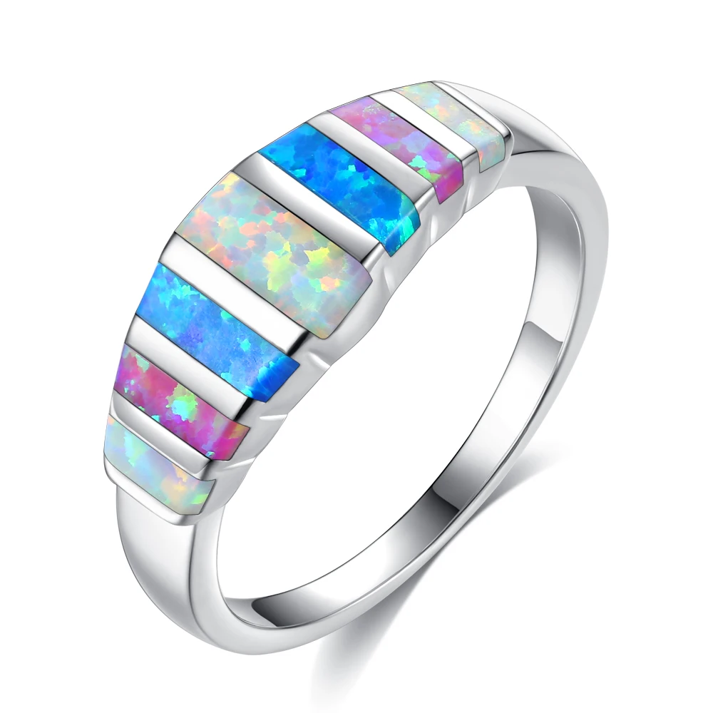 silver ring Fashion Woman Girl Party Wedding Silver Ring colourful stone HDSWAQCK | Украшения и аксессуары