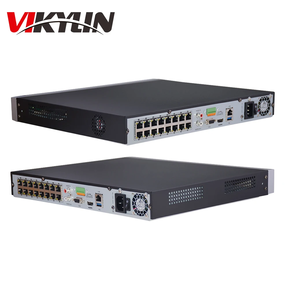 VIKYLIN 4 K NVR 16CH HDMI профессиональный POE H.265 Встроенный Plug & Play OEM от Hikvision DS 7616NI I2/16