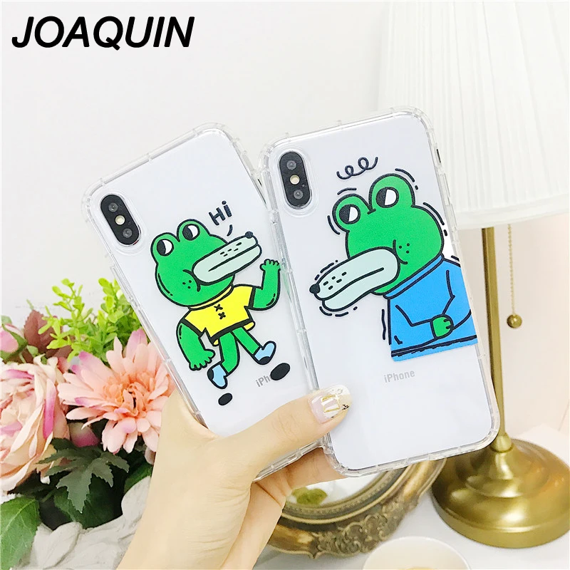 Cartoon Animal Phone Case For iphone 6 7 X 8 Cute Couple Crocodile Back Soft TPU Cover Cases 6s Plus |