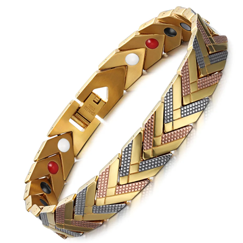 bracelet RainSo магнитные браслеты браслет для женщин 4 в 1 Здоровье и гигиена Био энергия Германий Исцеление женские ювелирные изделия для артрита - Окраска металла: bracelet
