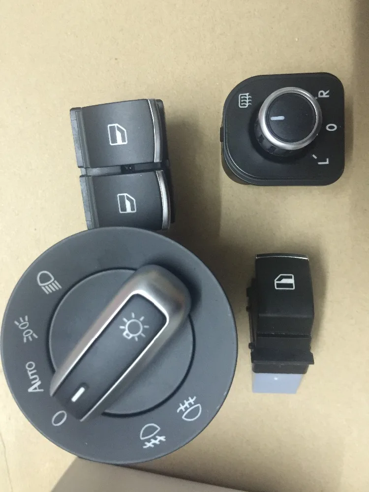 /Бесплатная доставка/Хромированный переключатель фар зеркальный окна для Volkswagen