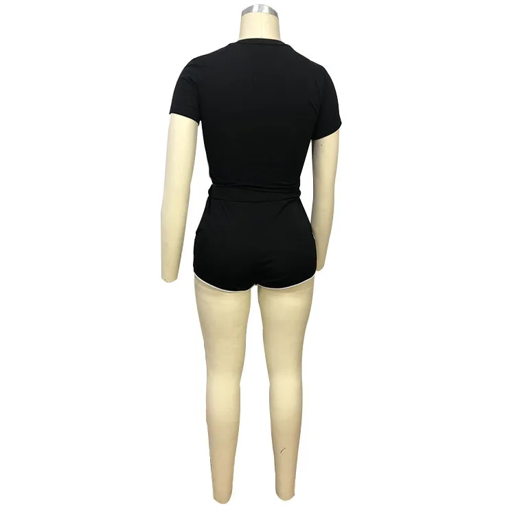 Doyerl стразы комплект из двух предметов короткий топ с коротким рукавом и шорты