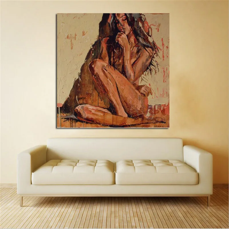 Ручная роспись абстрактная картина маслом на холсте сексуальная обнаженная