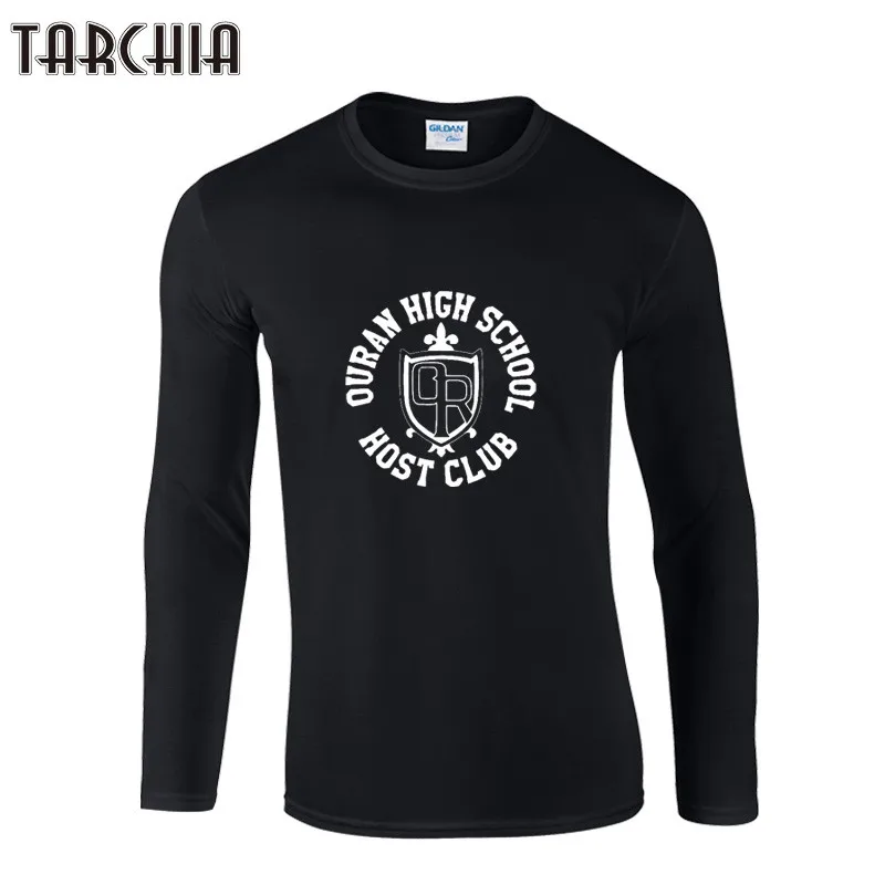 TARCHIA 2021 Весенняя новая мужская футболка с принтом повседневная длинным рукавом и