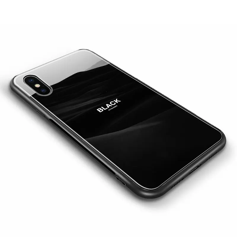 Модный скандинавский минималистичный чехол для телефона из закаленного стекла с