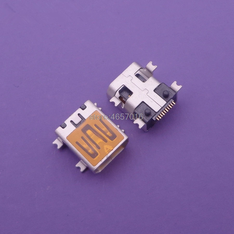 Мини USB 10pin гнездовой разъем SMT Тонущая пластина с фиксирующим приспособлением |