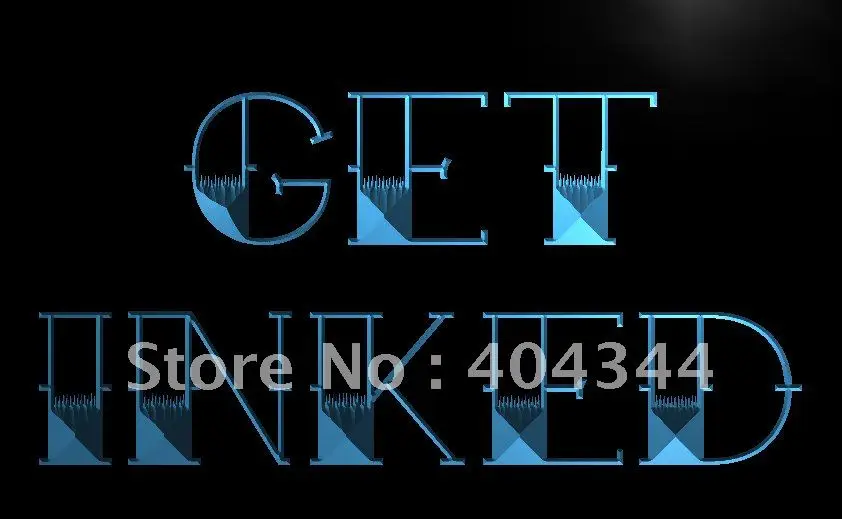 LB548- Get Inked Tattoo Piercing LED Neon Light Sign home decor crafts | Дом и сад