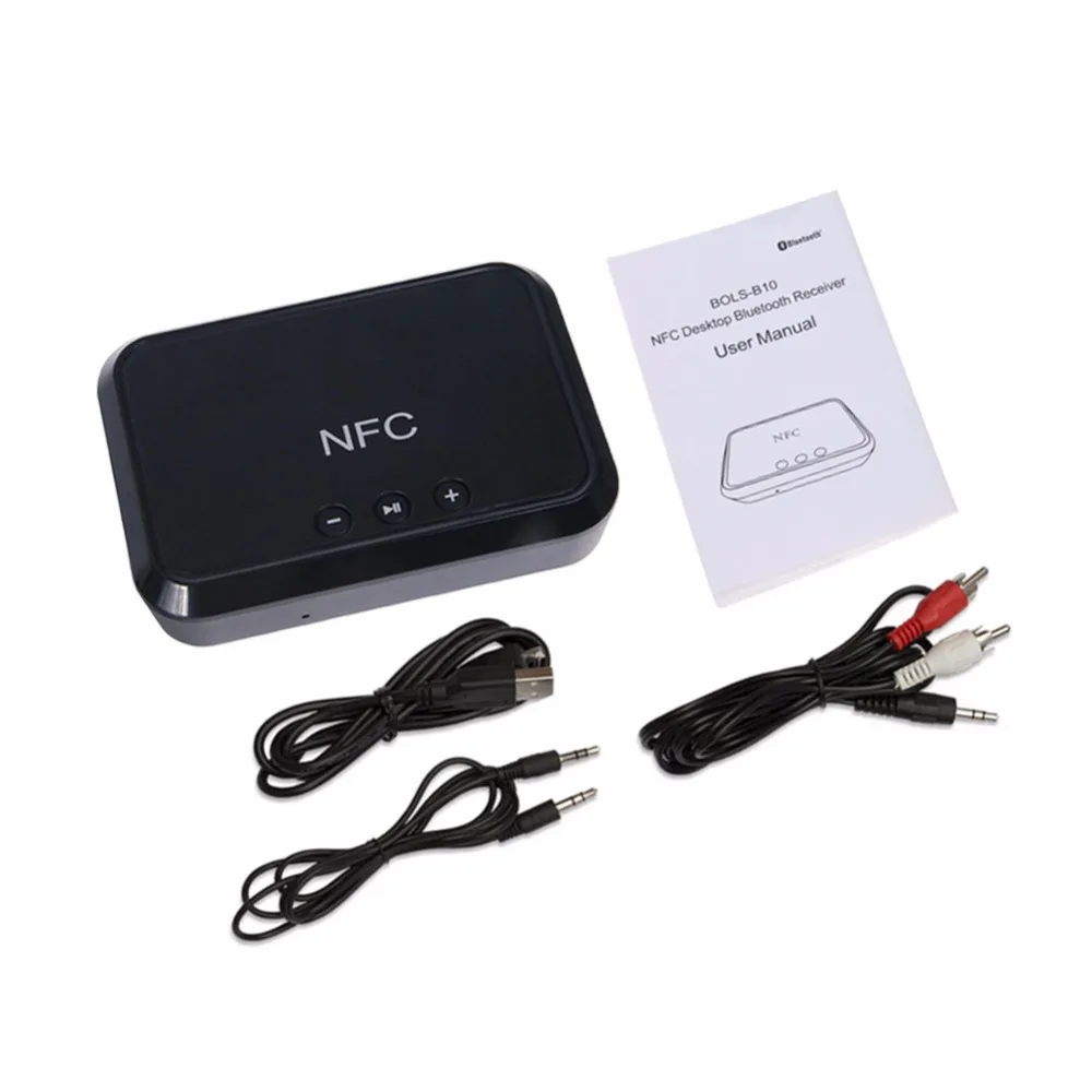 Беспроводной стерео аудио приемник NFC портативный Bluetooth адаптер с поддержкой 3 5
