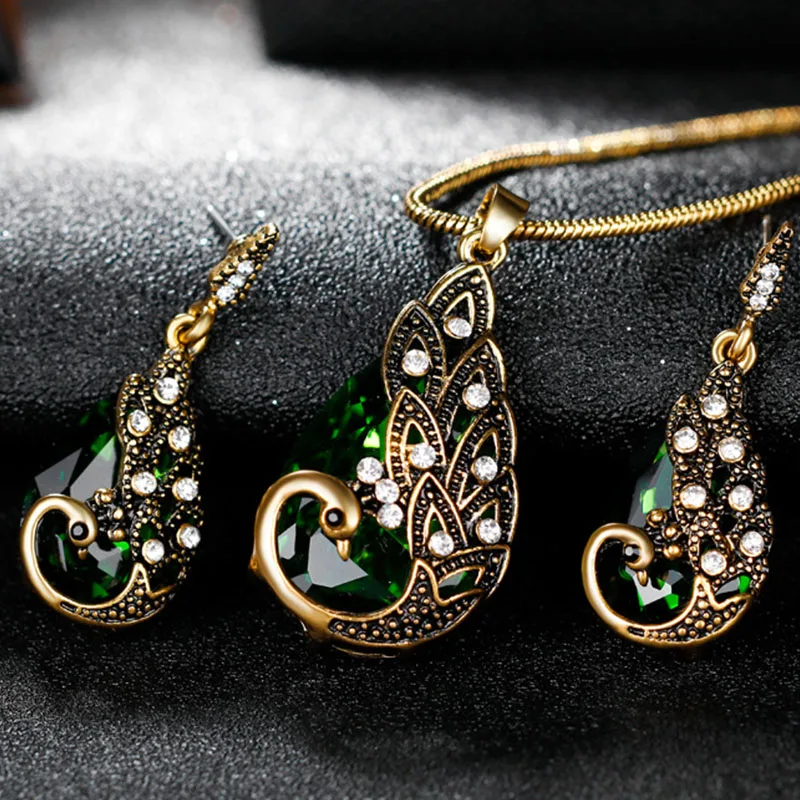 Винтажный богемный Национальный Ветер Ювелирный Набор Золотой змеиной цепи