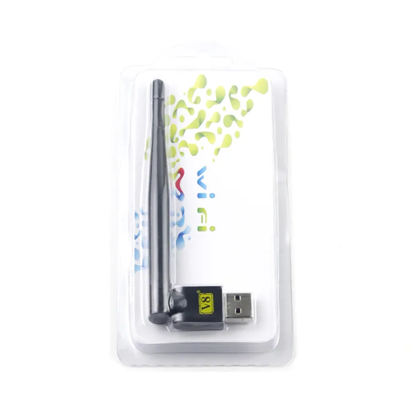 Мини Портативный USB Wi Fi антенны ключ для спутникового ТВ приёмники V7 V8 Золотой