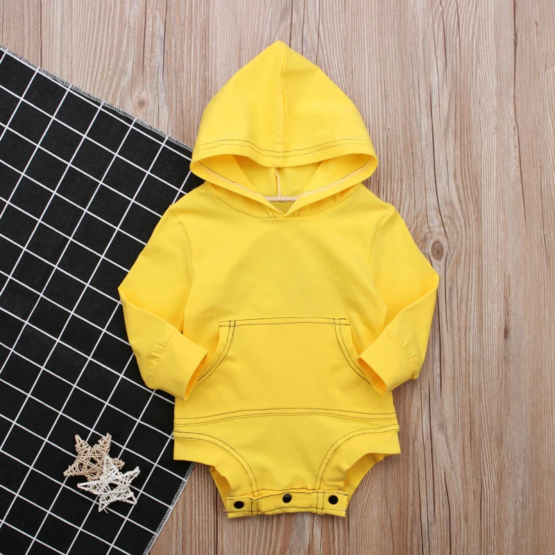 Малыш Новый Повседневное для маленьких девочек одноцветное Цвет с капюшоном