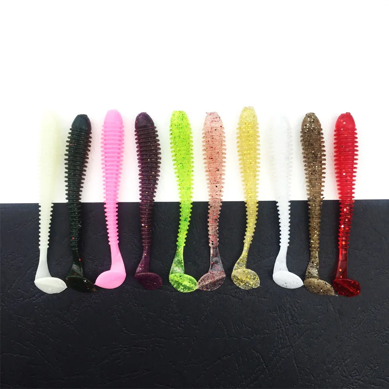 Fishing lure soft with salt smell 6pcs 2.3g/7.5cm vivid Worm Swimbait Soft Lure Bait Artificial 150 | Спорт и развлечения