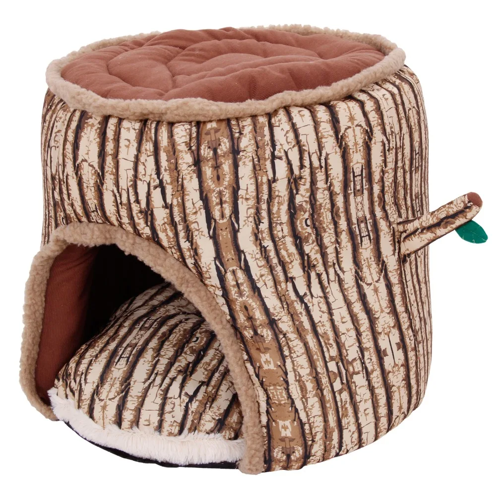 Супер мягкая кровать для собаки питомник дерево пень дизайн собачий домик щенок