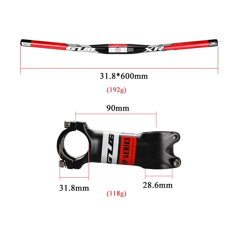 GUB Алюминий Велосипедный Спорт прямые Руль управления для мотоциклов + основа