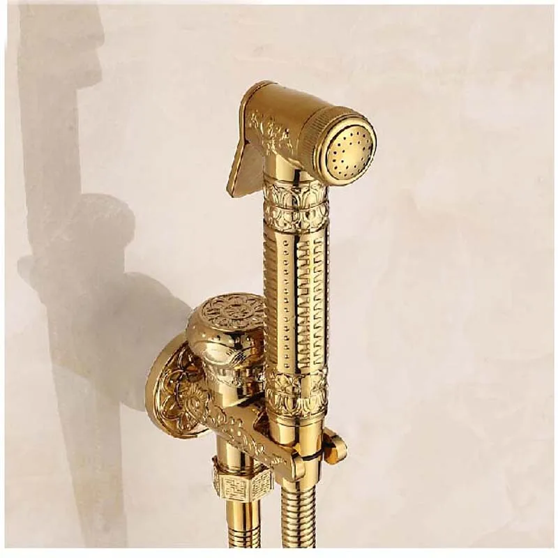 Современный золотистый латунный смеситель для биде в ванную комнату изысканная