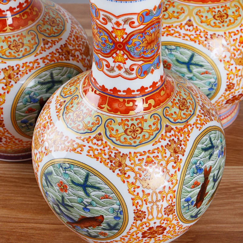 Керамическая ваза с эмалью Jingdezhen старинный фарфор Мин и Цин|ceramic vase|vase mingvases porcelain |