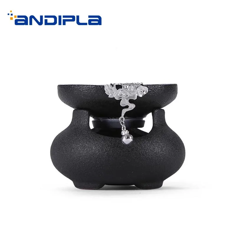 Креативный винтажный фильтр в виде листьев керамическая черная керамика