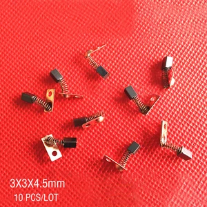 Карбоновые щетки для SAESHIN, Корейская шлифовальная машина 204, гравировальная машина, электронная ручка и т. Д., 10 шт.лот, 3X3X4.5mm