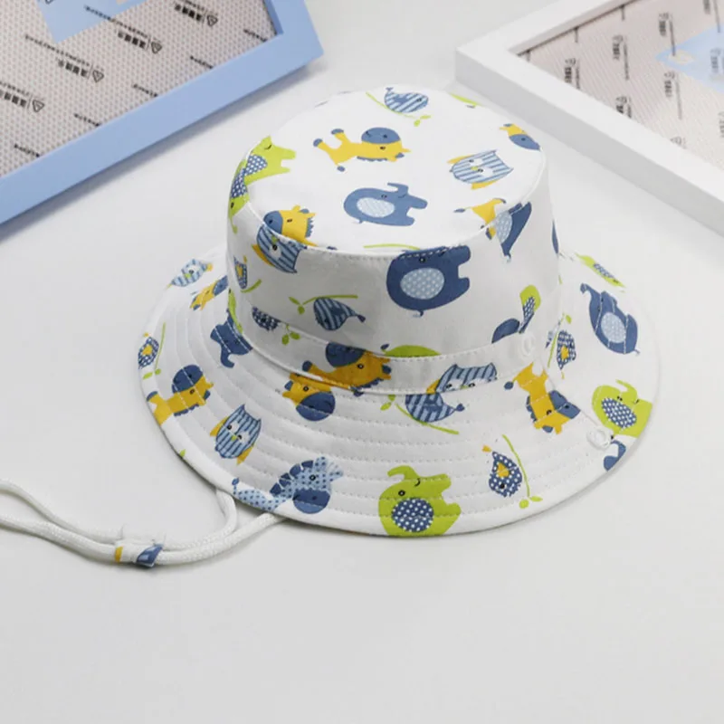 

Summer autumn baby Toddler child boys girls High quality cotton Cartoon Horse Elephant print hat Sun Hat mz17