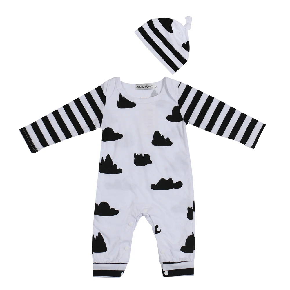 2 шт. Детский комбинезон с длинным рукавом и шапкой|toddler jumpsuit|baby rompersbaby romper pattern |