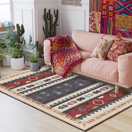 Carpet1 Богемные ковры, коврики для гостиной, спальни, коврики в европейском стиле, коврик для двери, винтажный геометрический кухонный нескользящий коврик - Цвет: Carpet1