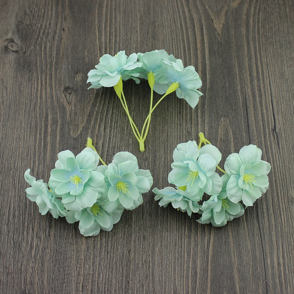 Оптовая продажа 50 шт. искусственные гортензии головы шелковые цветы вишни для