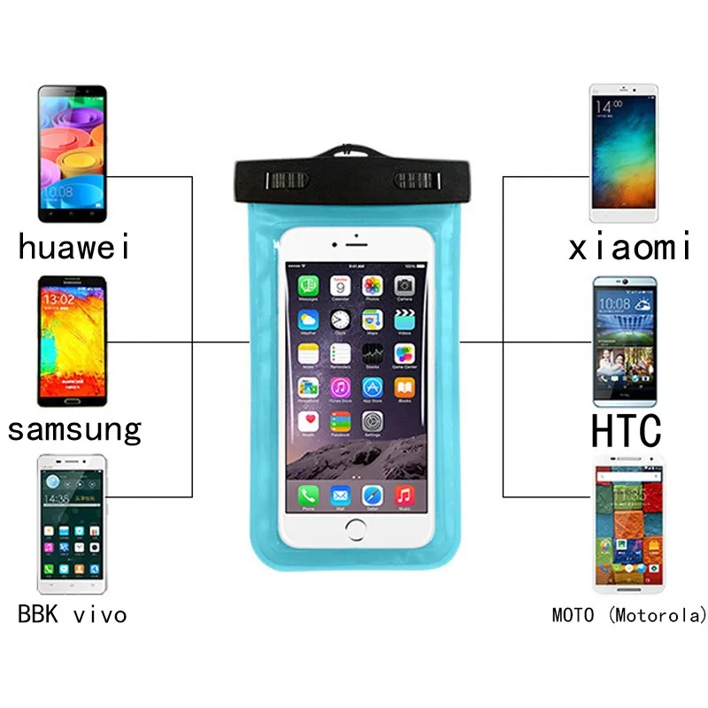 100% ПВХ водонепроницаемая сумка для дайвинга подводный чехол телефона iPhone 5 5S SE 6 6s