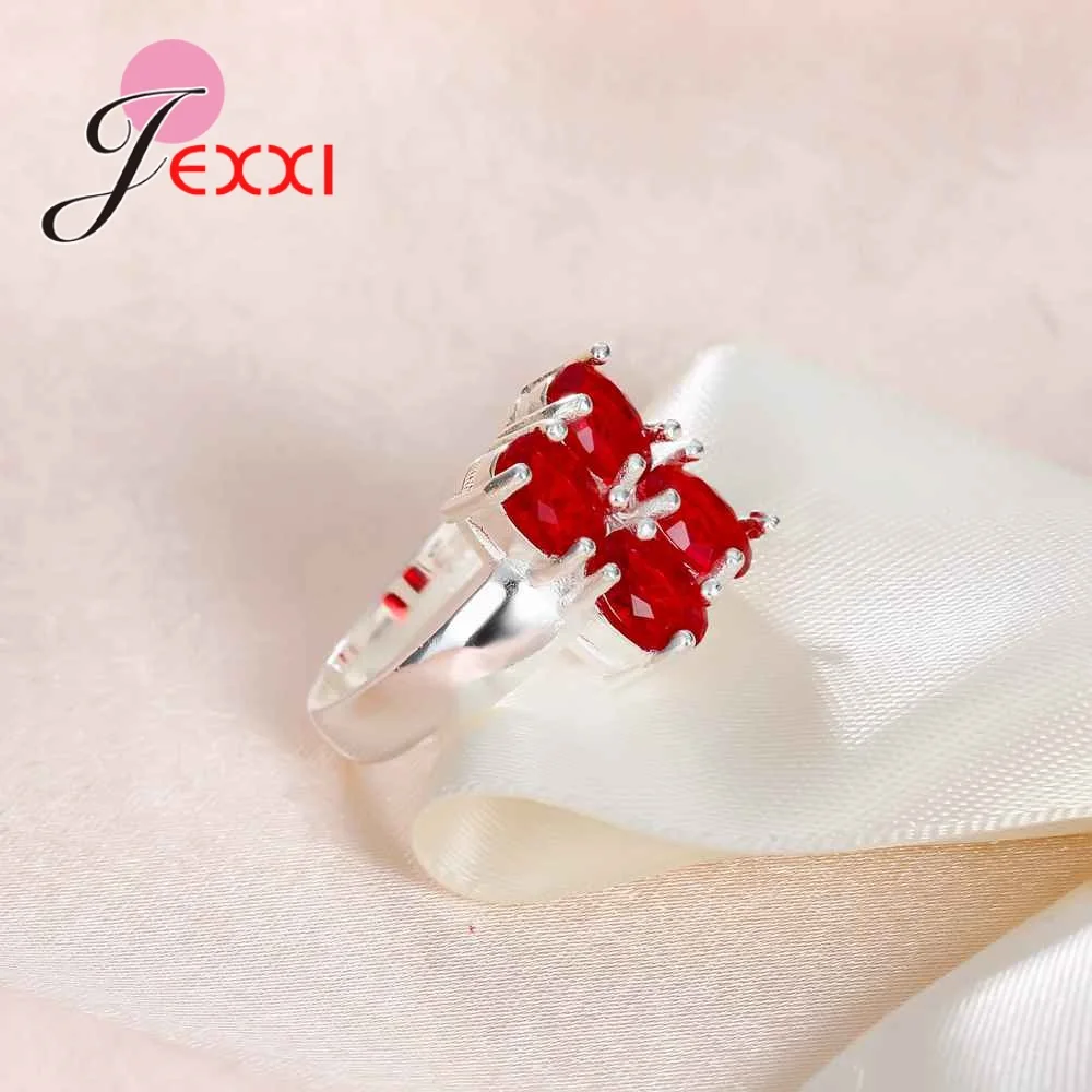 Женское кольцо из серебра 925 пробы с фианитом|finger ring|red crystalring finger |