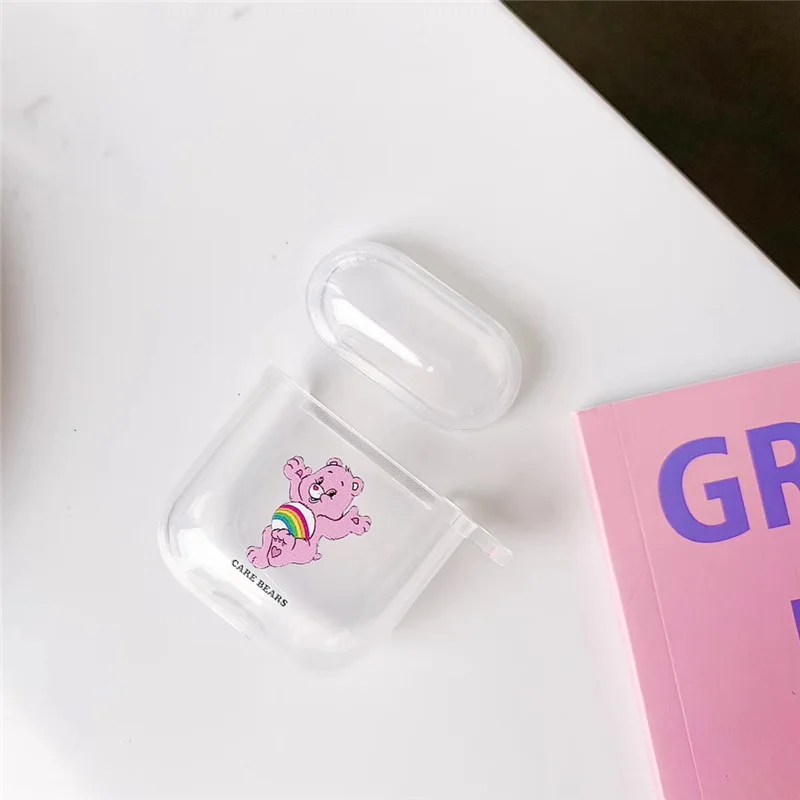 Медведь bluetooth гарнитура Защитная крышка для apple airpods Care Bears Мягкий силиконовый чехол беспроводные наушники зарядки кожи