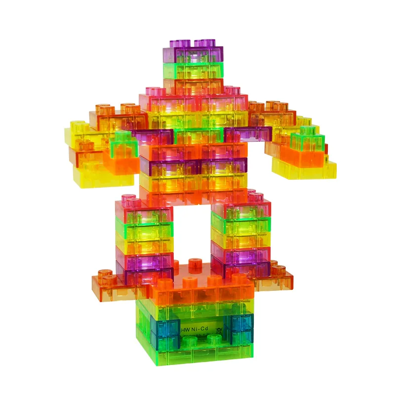

147PCS Double touch sound control lamp Building Blocks Learning&Education Toys for Kids Physics Learning,Compatible Blocks